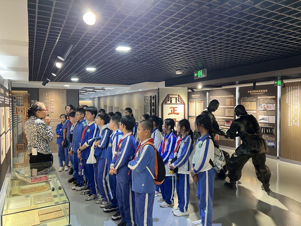 洪湖学子探秘中医药文化馆