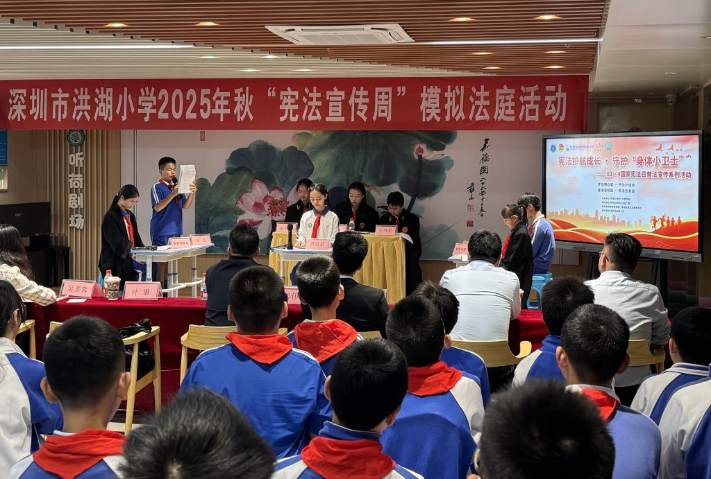 深圳市洪湖小学 开展“模拟法庭进校园”活动