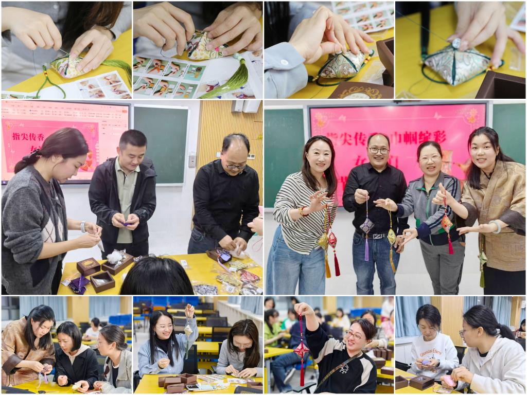深北莫附属布心中学举办女神节香包DIY活动
