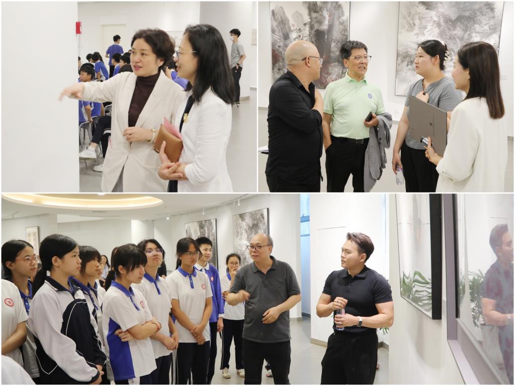 布心中学举办师生作品展集团小初高美育一体化专题活动