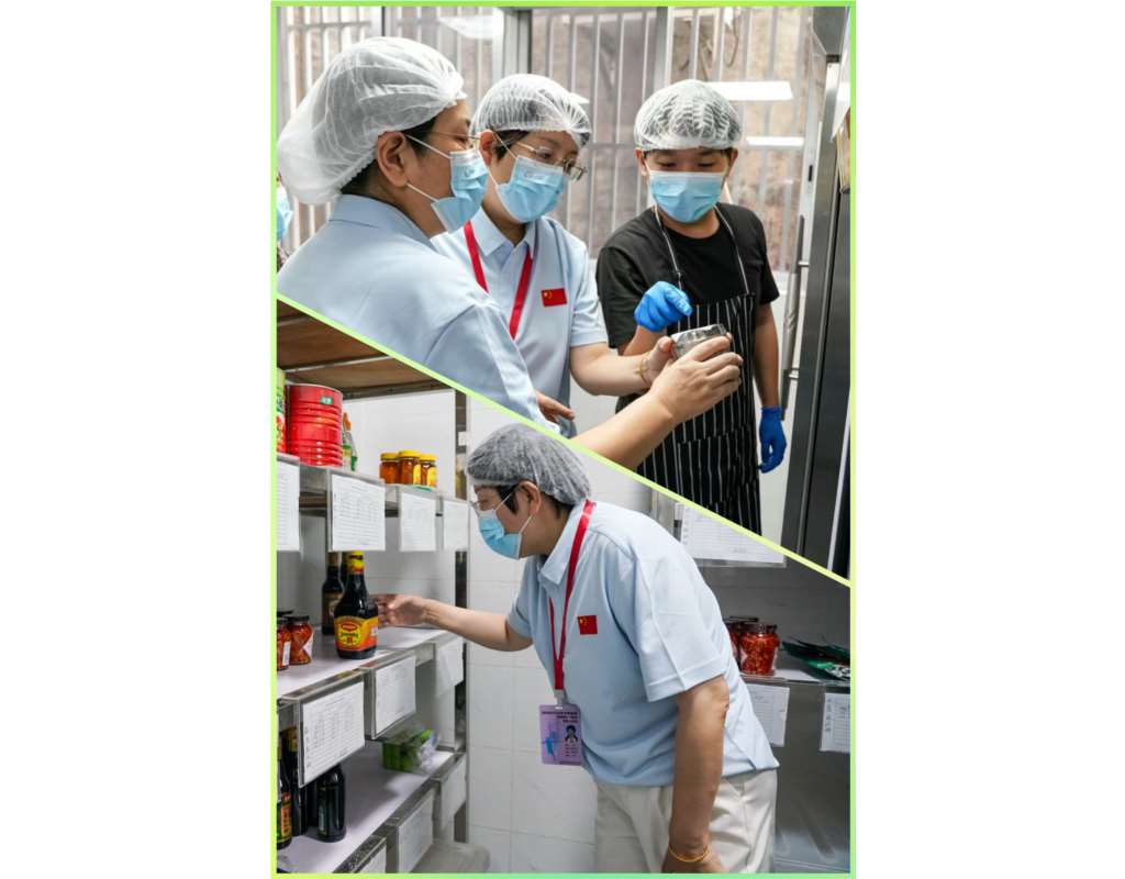 马莉书记重点查看学生食堂日常运作情况