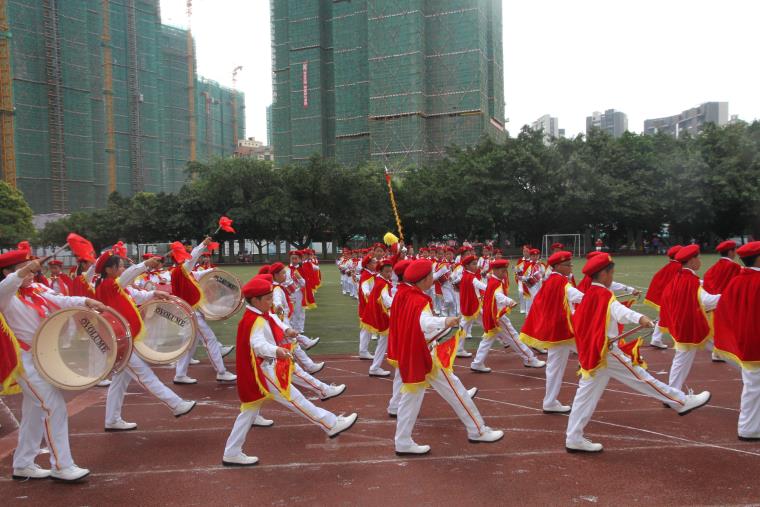 东晓小学鼓号队代表罗湖区参加深圳市庆祝"六一"国际儿童节主题队日