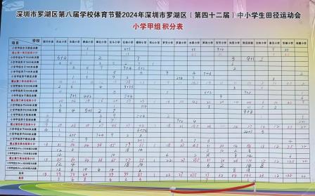 田径运动会圆满落幕，总分第一荣耀加冕 ——致远实验学校荣获罗湖区第四十二届中小学生田径运动会小学甲组团体总分第一名