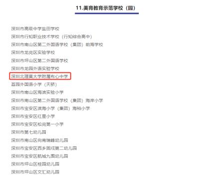 喜报——深圳北理莫大学附属布心中学荣获第十届“深圳市教育改革创新大奖”之美育教育示范学校