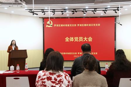 螺岭锦星学校党支部、螺岭湖贝学校党支部召开全体党员大会 开展主题党日活动