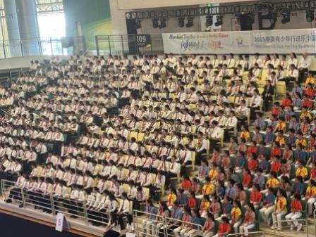 中美青少年行进乐共奏人文乐章 —深圳市翠北实验小学亮相大学城体育馆交流演出