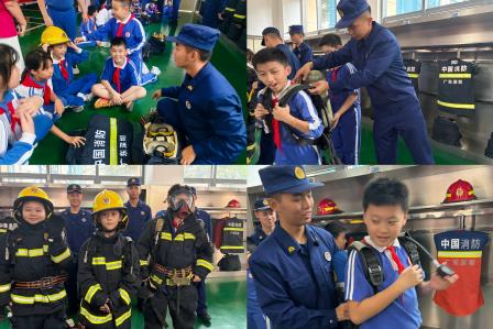 红领巾致敬火焰蓝，行走的思政课筑牢安全防线——深圳市东晓小学开展全国消防日主题教育实践活动