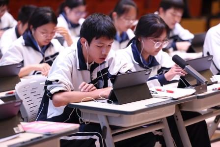 新质涵英才，松风染墨研语音体系 中考撷素养，泉韵润心通中小学堂--深圳市松泉实验学校承办罗湖教科院中考英语听说备考研讨系列活动