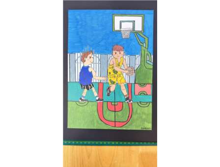 画笔与篮球的奇妙碰撞：翠北实验小学的创意融合课程