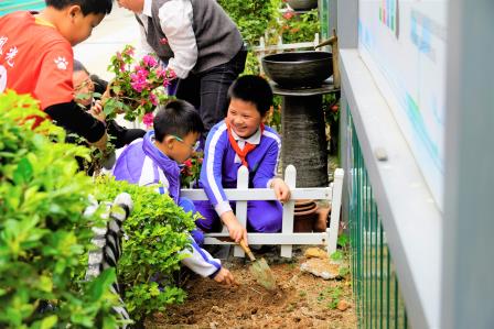 植绿添彩美校园——深圳市凤光小学开展植树节种植活动