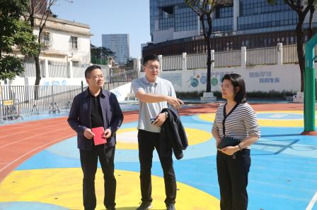 清水河街道办领导到草埔小学调研