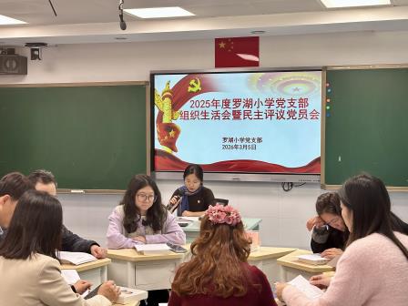 罗湖小学党支部开展2025年度组织生活会和民主评议党员工作
