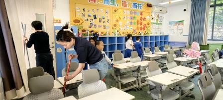 热爱劳动勤动手 守护校园讲卫生——深圳市仙桐实验小学开展全校大扫除活动