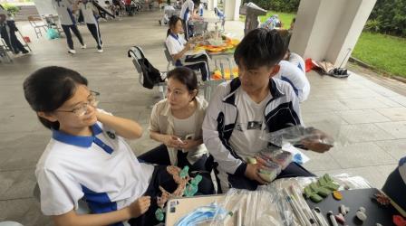 流动美术馆绽校园，凸面镜上绘青春——翠园文锦中学举办第三十五届校园文化艺术节之“画开”创艺活动