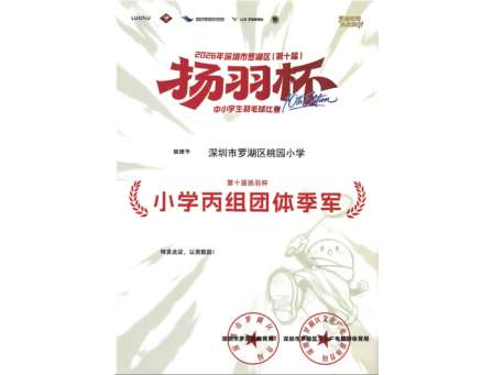 桃园小学学子征战第十届 “扬羽杯” 斩获多项荣誉